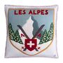 Embroidered Swiss Ski Badge Wool Cushion, thumbnail 2 of 2