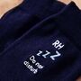 Personalised Sleep Navy Socks, thumbnail 2 of 3