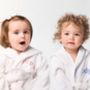 Personalised White And Blue Bathrobe With Bunny Ears, thumbnail 4 of 8