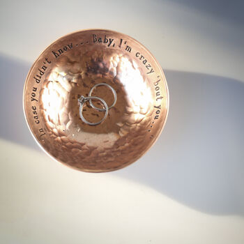 22nd Anniversary Gift, Personalised Copper Bowl, 6 of 10