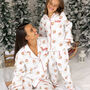 Women's Personalised Christmas Santa Print Pyjamas, thumbnail 5 of 12