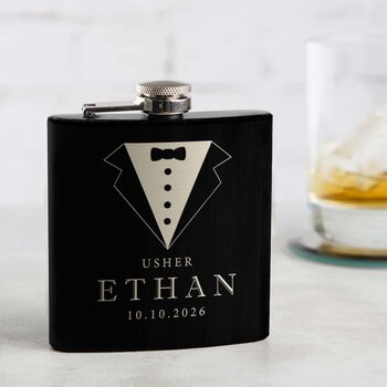 Personalised Best Man Hip Flask, 3 of 11