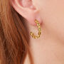 Green Peridot And Gold Plated Silver Stud Hoops, thumbnail 4 of 11
