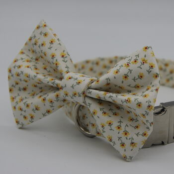 Yellow Daisy Dog Bow Tie, 2 of 7