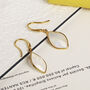 Almond Moonstone 18ct Gold Vermeil Hook Earrings, thumbnail 3 of 5