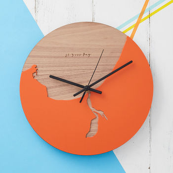 Coastline Wooden And Acrylic Clock, 4 of 9