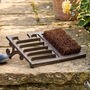 Antique Brown Garden Cast Iron Boot Brush And Scraper, thumbnail 1 of 9