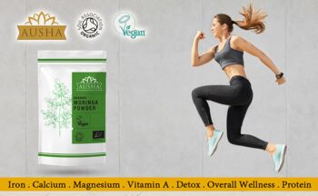 Ausha Organic Moringa Leaf Powder 500g Immunity Energy, 4 of 11