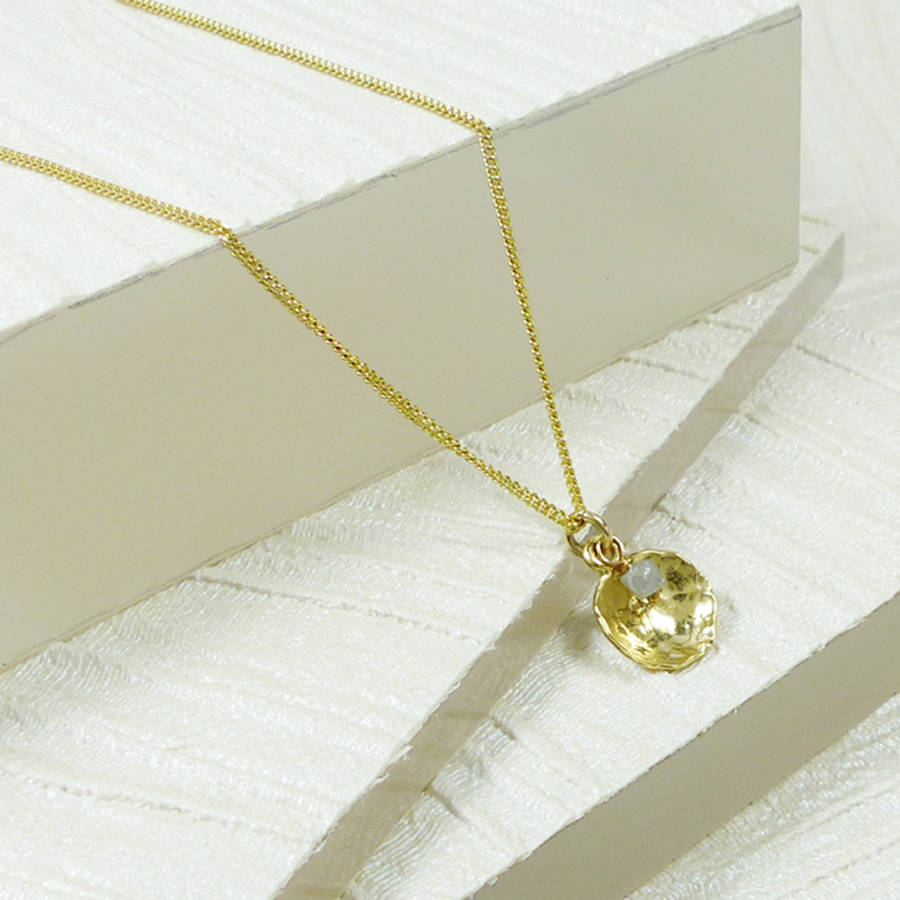 diamond disc pendant by mounir london | notonthehighstreet.com