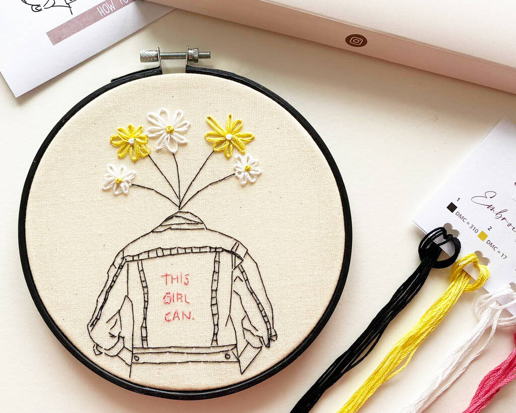 Customised Female Embroidery Kit, 1 of 4
