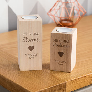 Personalised Wedding Date Candle Holder Gift, 4 of 6