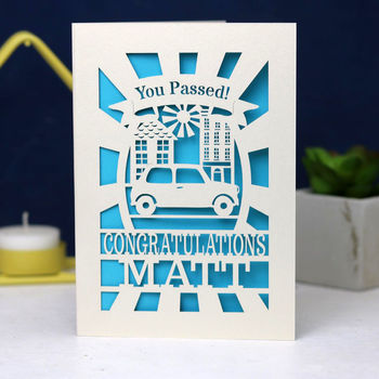 Personalised Papercut Driving Test Card, 2 of 7