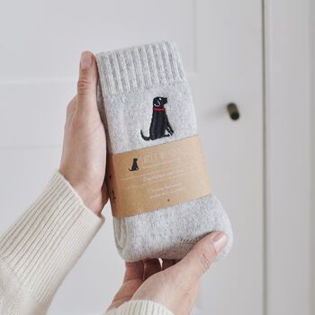 Black Labrador Dog Walking Socks, 3 of 9