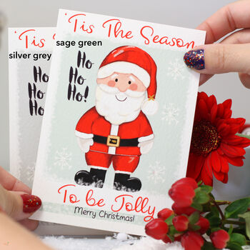 'Tis The Season' Santa Christmas Card, 2 of 7
