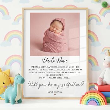 Godmother Proposal Print, Keepsake Print For Godparents, 2 of 3