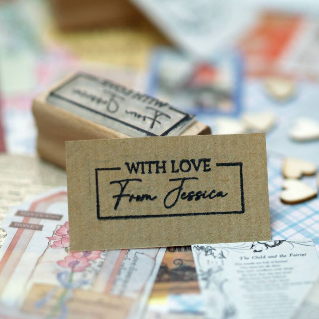 Two Personalised Rubber Stamps And Journaling Gift Kit By Pretty Rubber ...