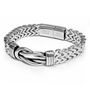 Personalised Men's Woven Steel Infinity Knot Bracelet, thumbnail 3 of 4