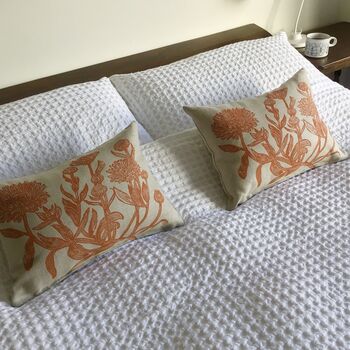 Lavender And Chamomile Linen Sleep Pillow, ‘Calendula’, 3 of 12