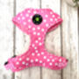 Pink Spotty Dog Harness, thumbnail 1 of 5