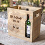 Personalised Wine Lover’s Wooden Bottle Carrier, thumbnail 1 of 7