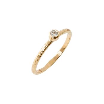 Dainty Gold And Diamond Engagement Ring, 2 of 7