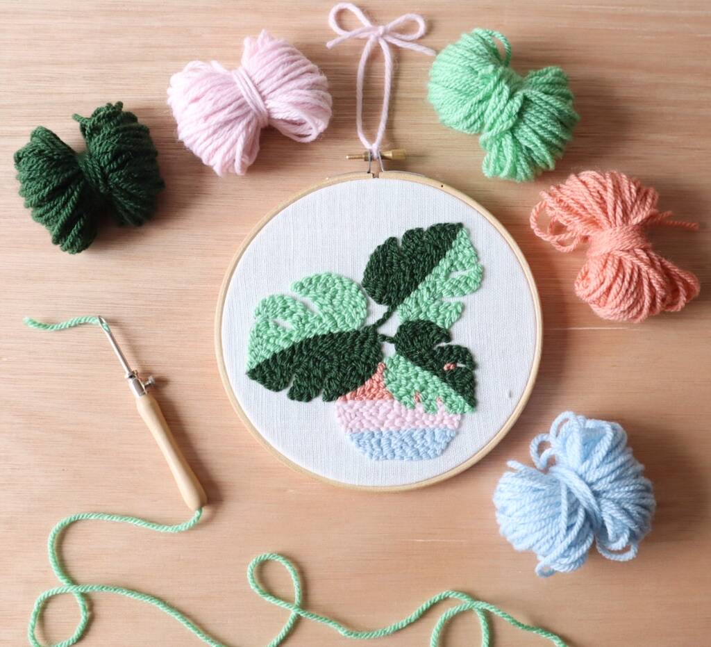 Beginner punch needle embroidery kit by the modern crafter Beginner punch needle embroidery kit by the modern crafter