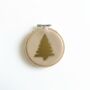 Upcycled Leather Christmas Tree Decoration Hoop, thumbnail 4 of 9