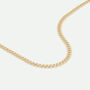 9ct Yellow Gold Solid Curb Chain Necklace 18 Inch, thumbnail 1 of 6