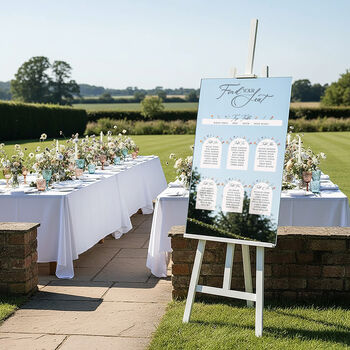 Meadow Wedding Silver Mirrored Table Seating Plan, 2 of 3