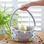 Felt Pom Pom Storage Basket With Handle, thumbnail 2 of 2