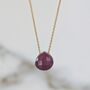 The Nugét Ruby July Birthstone Necklace, Gold, thumbnail 4 of 6