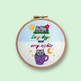 Lazy Days And Cosy Nights Embroidery Kit, thumbnail 1 of 8