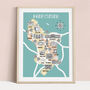 Derbyshire Map Print, thumbnail 1 of 2