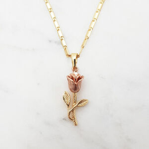 24k Rose Gold And Gold Plated Flower 