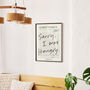 Personalised Guest Check Print | Custom Quote Kitchen Poster, thumbnail 2 of 8