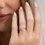 Two Ct Round Solitaire Moissanite Engagement Ring, thumbnail 3 of 9