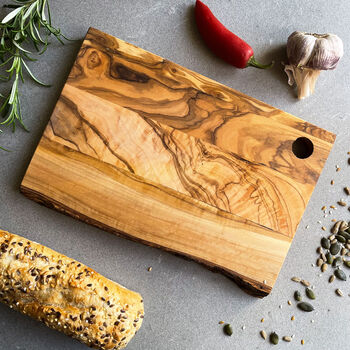 Set Of Three Olive Wood Cheese Boards, 4 of 6