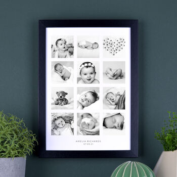 Personalised Twelve Photos Baby Print, 5 of 7