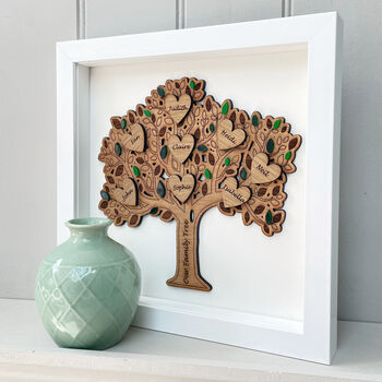 Large Personalised Oak Family Tree Frame Gift, 2 of 2