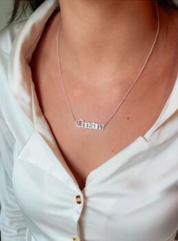 Personalised Old English Name Necklace, 3 of 7