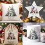 Personalised Samoyed In Christmas Lights, thumbnail 1 of 10
