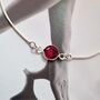 Handmade Adjustable Sterling Silver Swarovski Birthstone Bracelet, thumbnail 2 of 6