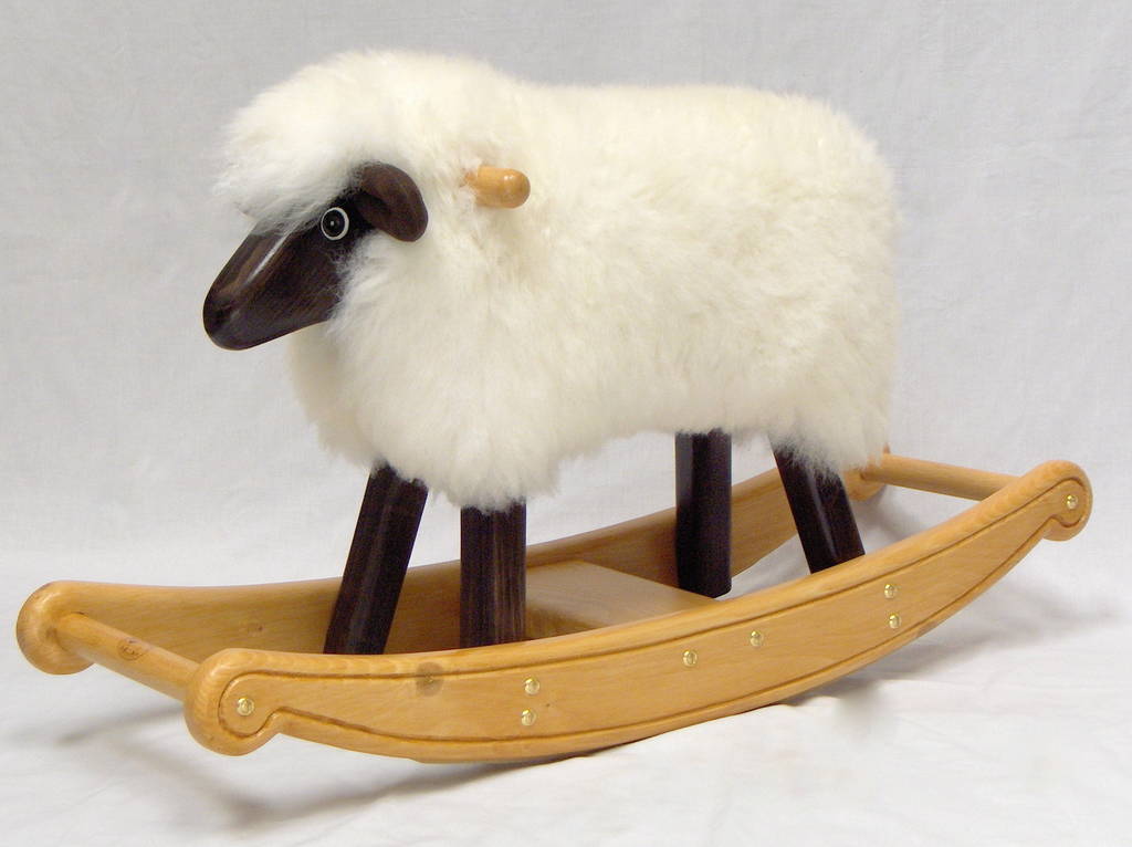 Ivory Fleece Rocking Lamb By The Rocking Sheep Company 