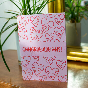 Monstera Leaf Inspired Congratulations Card, 7 of 11