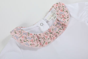 Carmel Floral Frill Collar Baby Bodysuit, 3 of 5