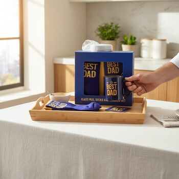 Best Dad Mug, Socks And Coaster Set Fathers Day Gift Set, 9 of 9