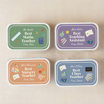 Personalised Subject Teacher Gift Tin, 2 of 7