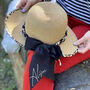 Leopard Print Personalised Straw Hat, thumbnail 3 of 3