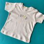 Embroidered 'Loved' Baby Toddler T Shirt, thumbnail 4 of 5