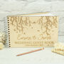 Personalised Engraved Vines Wooden Wedding Guest Book, thumbnail 4 of 6
